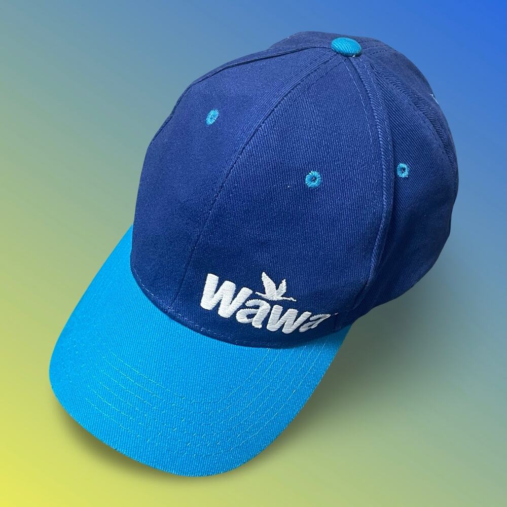 Wawa Hook & Loop Strap Back Hat Region 2 Bright Blue & Navy Adult Unisex